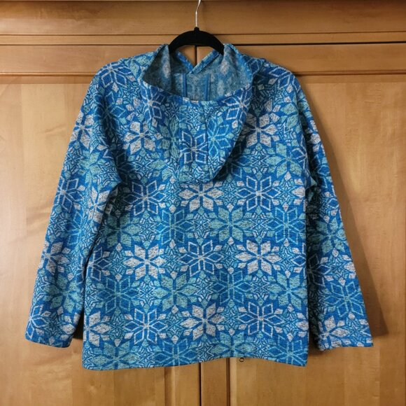 T by Talbots Snowflake Fleece Hoodie - L - Picture 9 of 11